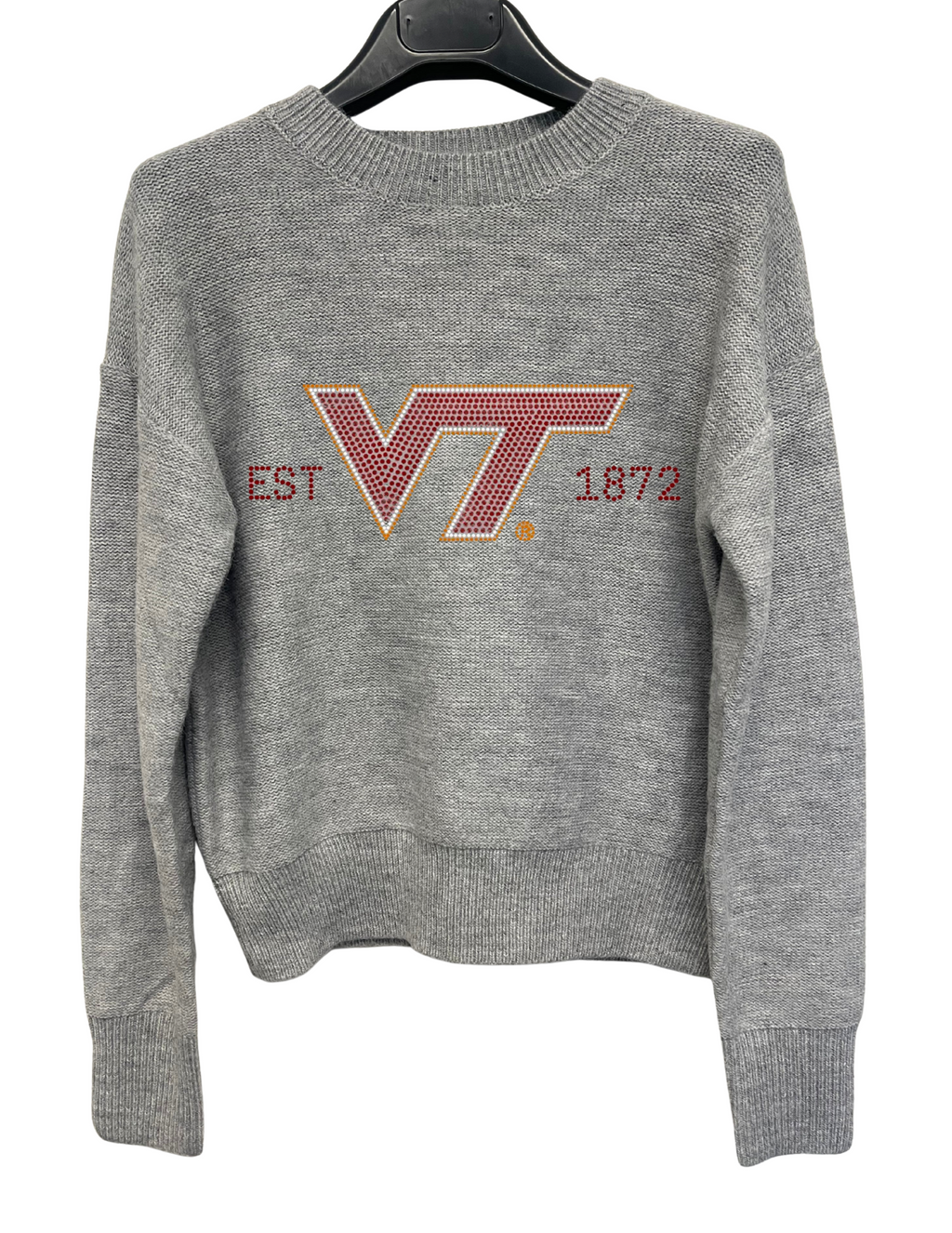 Virginia Tech EST. 1872 Gray Crewneck Sweater