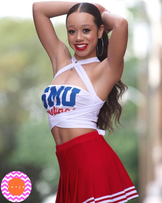 SMU Mustangs White Multi Way Bandeau Top