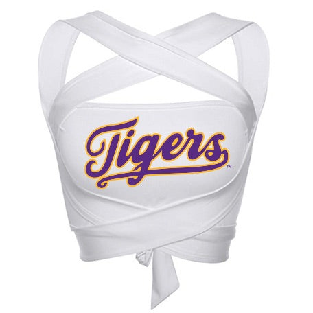 LSU White Multi Way Bandeau Top