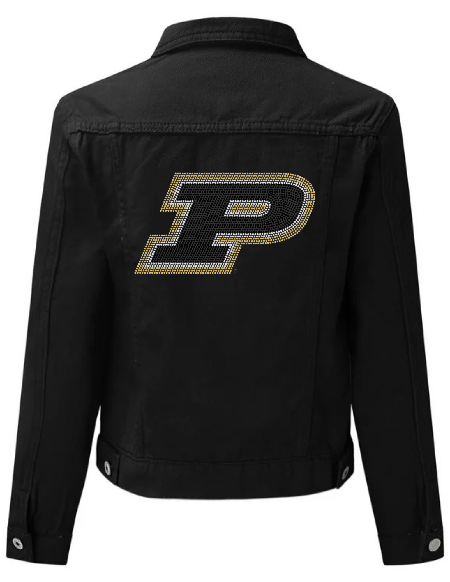 Purdue University Motion P Black Denim Jacket