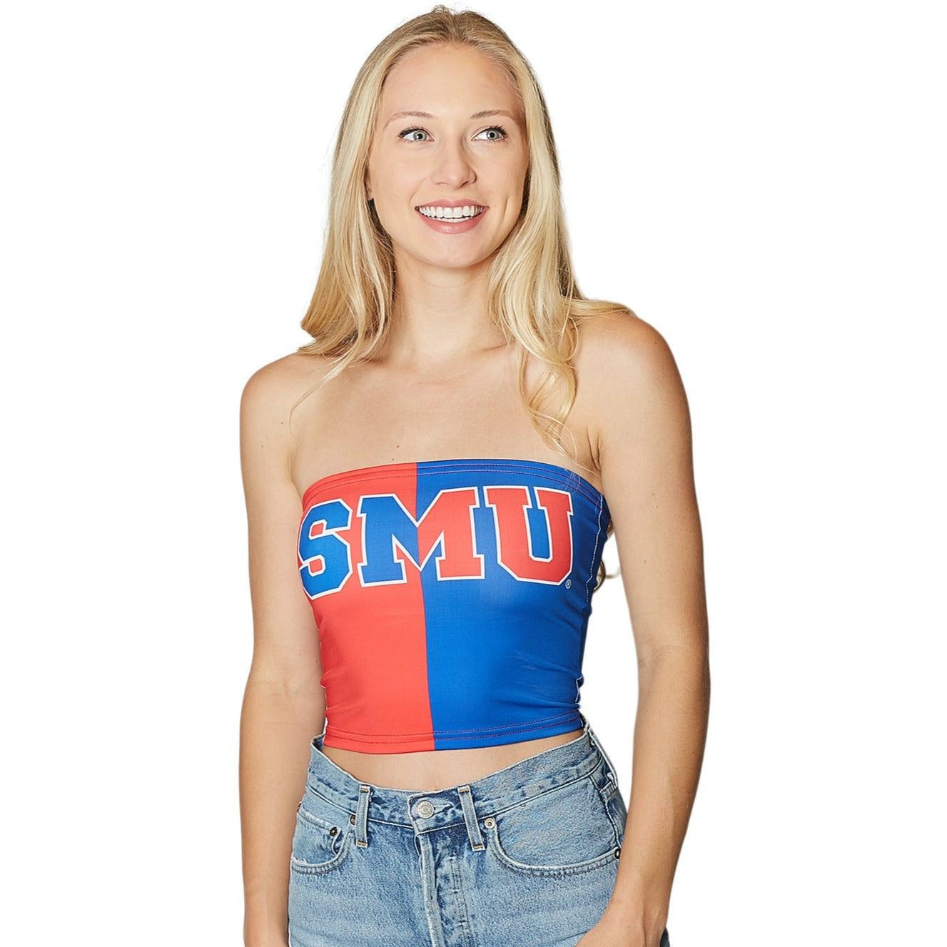 SMU Mustangs Two Tone Tube Top