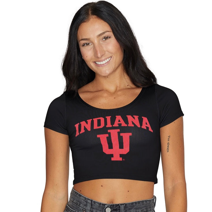 Indiana Hoosiers Black Babydoll Tee