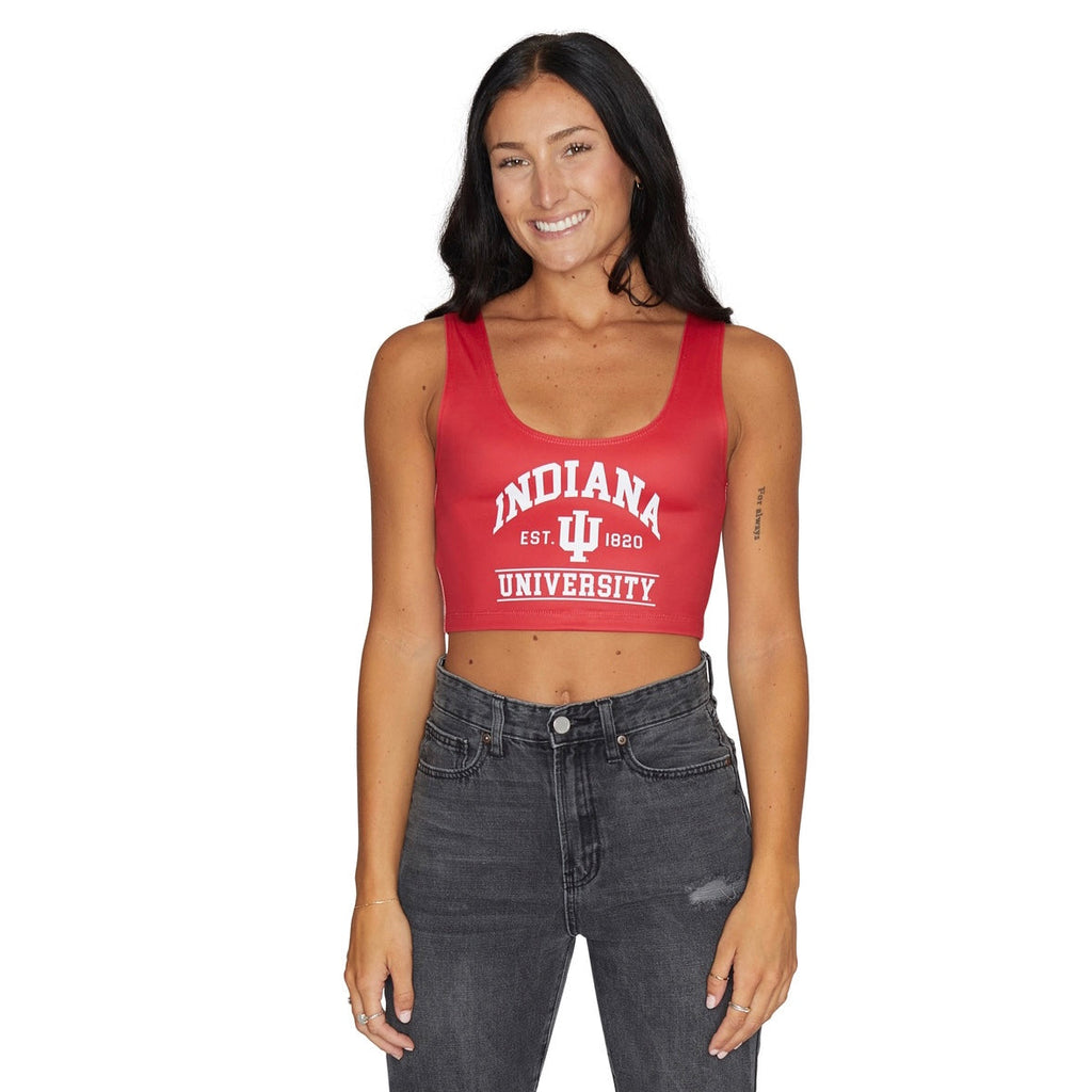 Indiana Hoosiers Crimson Crop Tank Top