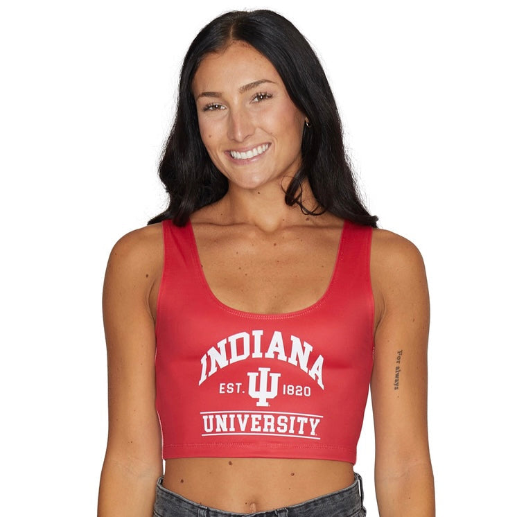 Indiana Hoosiers Crimson Crop Tank Top