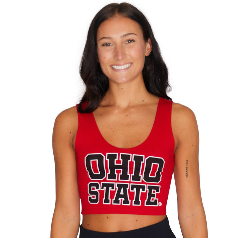 Ohio State OSU Buckeyes Red Crop Tank Top