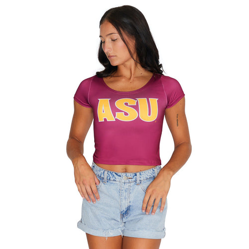 Arizona State ASU Maroon Babydoll Tee