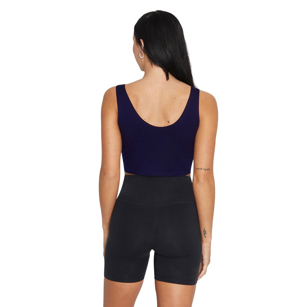 West Virginia Mountaineers Navy Blue Crop Tank Top