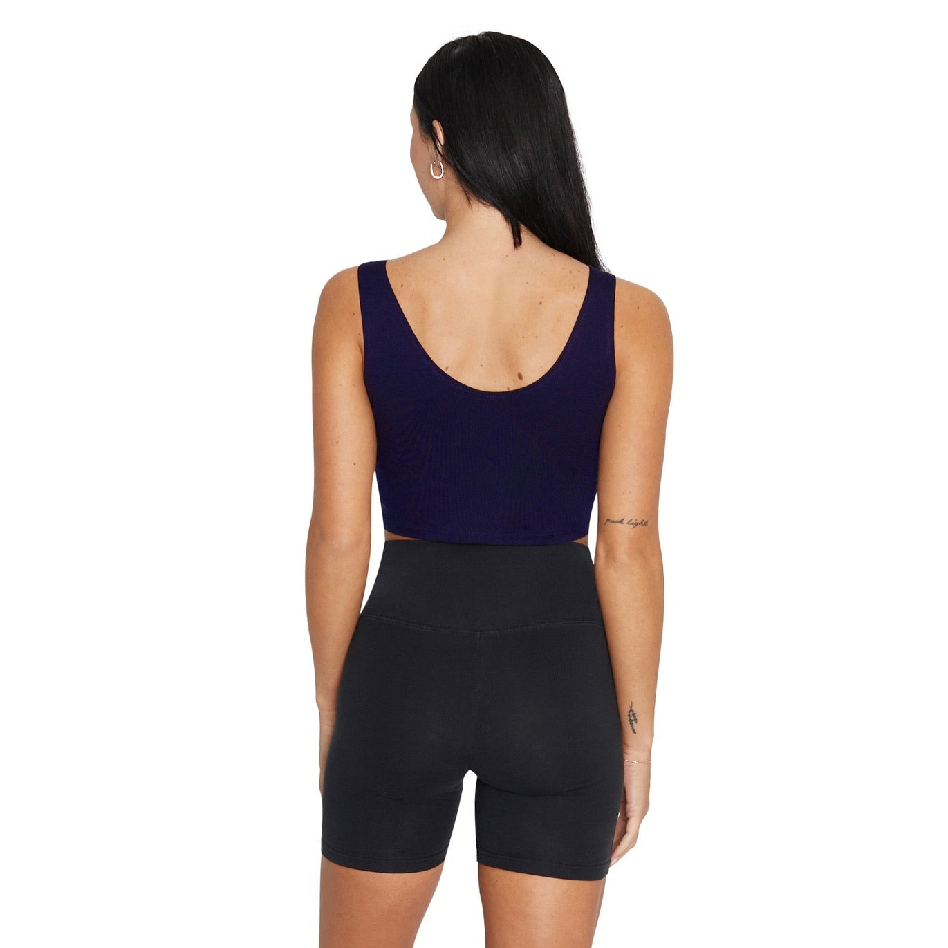 West Virginia Mountaineers Navy Blue Crop Tank Top