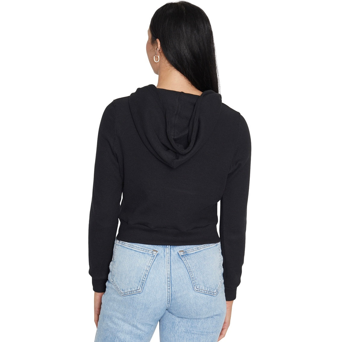 LSU Waffle Knit Zip Up Hoodie