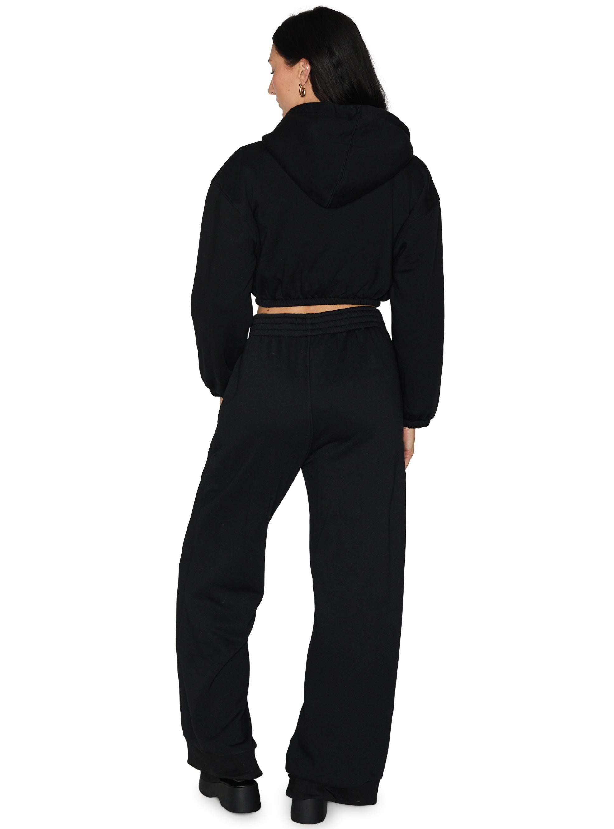 University of Michigan Black Cinched Zip Up Hoodie