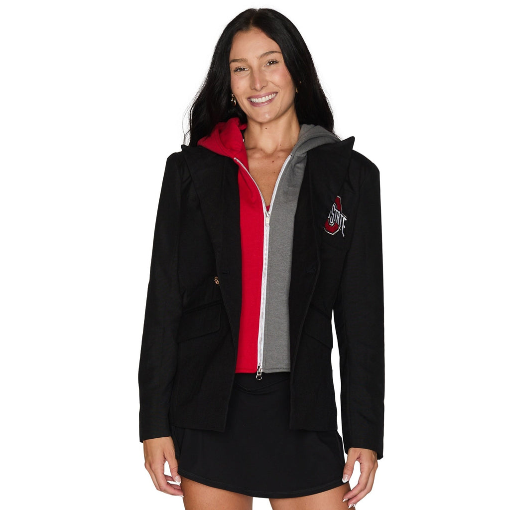Ohio State OSU Buckeyes Hooded Blazer Jacket