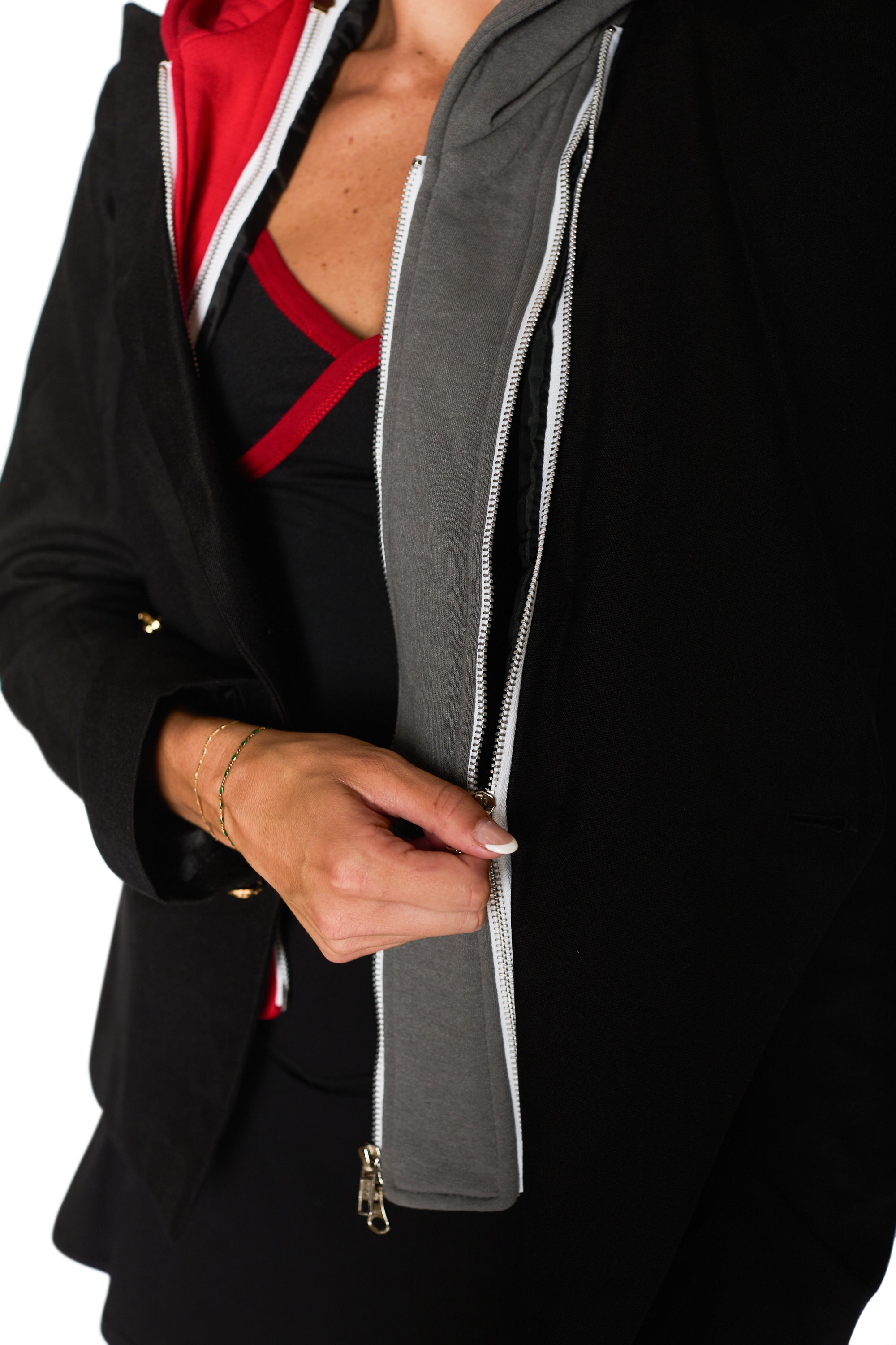 Ohio State OSU Buckeyes Hooded Blazer Jacket