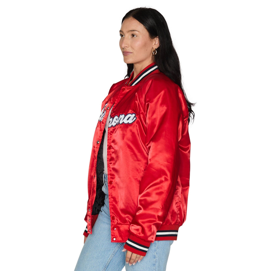 University of Arizona Satin Letterman Bomber Jacket
