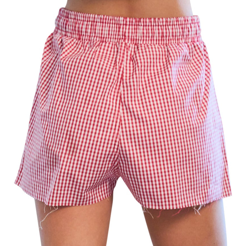 Custom College Gingham Shorts