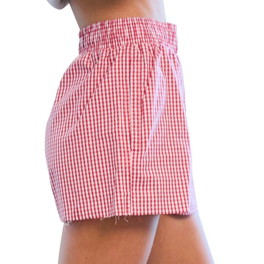 Custom College Gingham Shorts