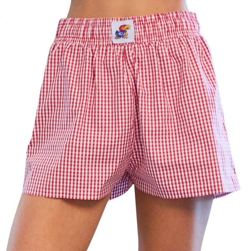Kansas Jayhawks Gingham Shorts