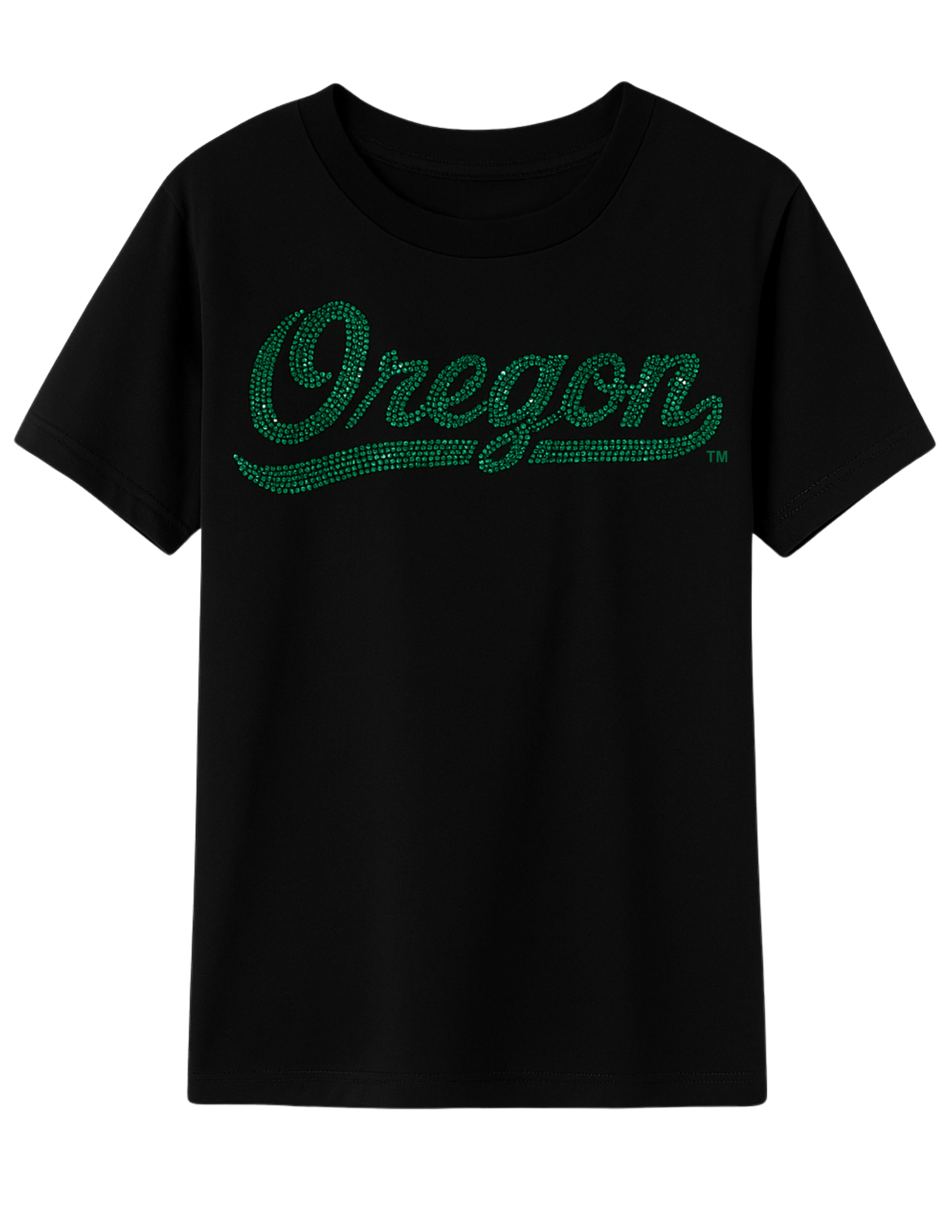University Of Oregon Script Black Short Sleeve T-Shirt