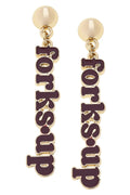 Arizona State Sun Devils Slogan Earrings - FINAL SALE