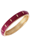 Arizona State Sun Devils Sculpted Enamel Logo Hinge Bangle in Maroon