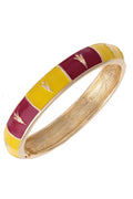 Arizona State Sun Devils Sculpted Enamel Checkered Hinge Bangle in Maroon/Gold