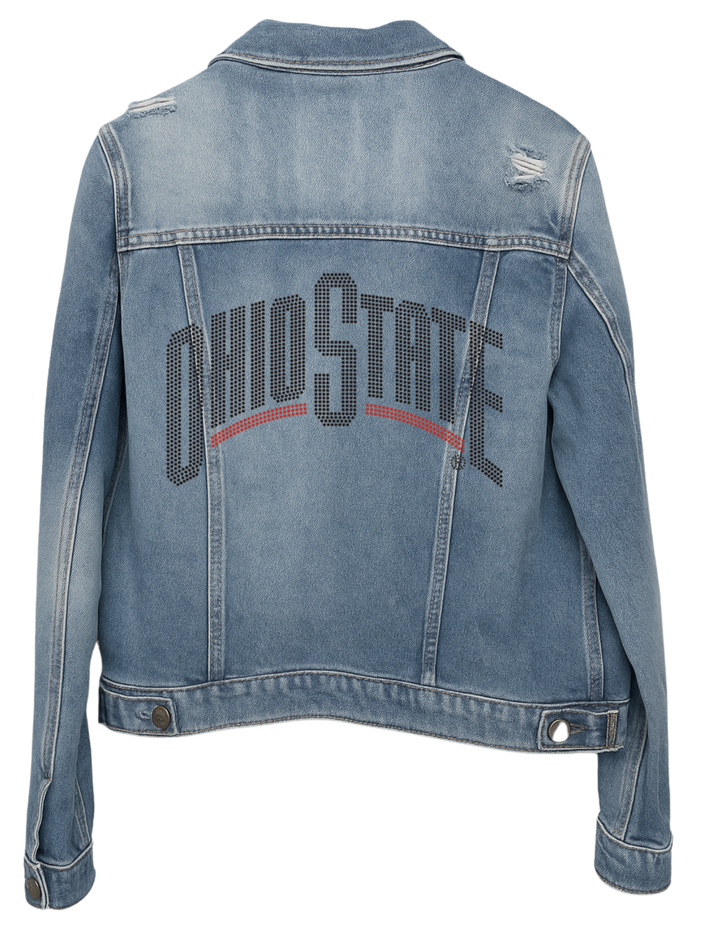 Ohio State Black Curve Blue Denim Jacket
