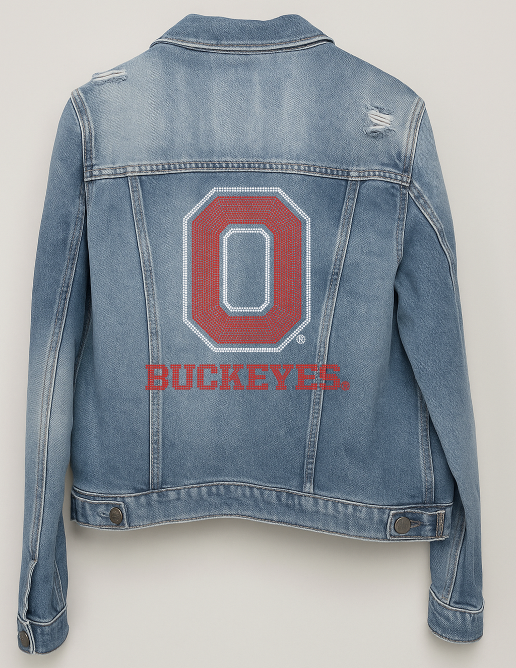 Ohio State O Buckeyes Blue Denim Jacket