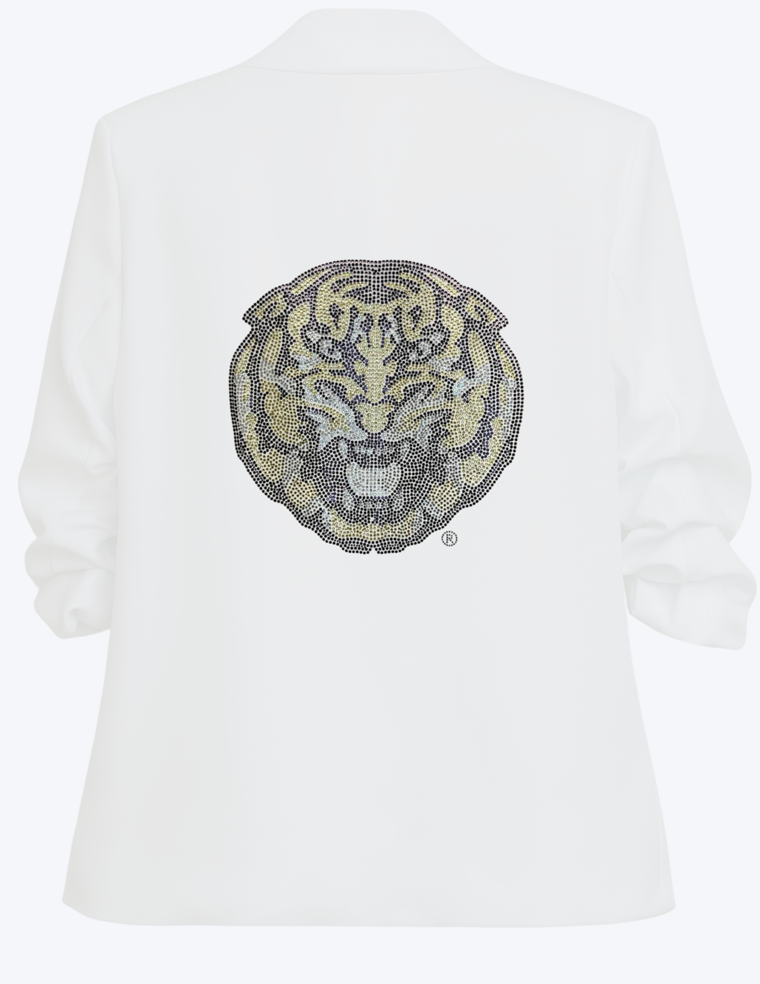 Game Day Blazer, Ruched White, LSU Tiger