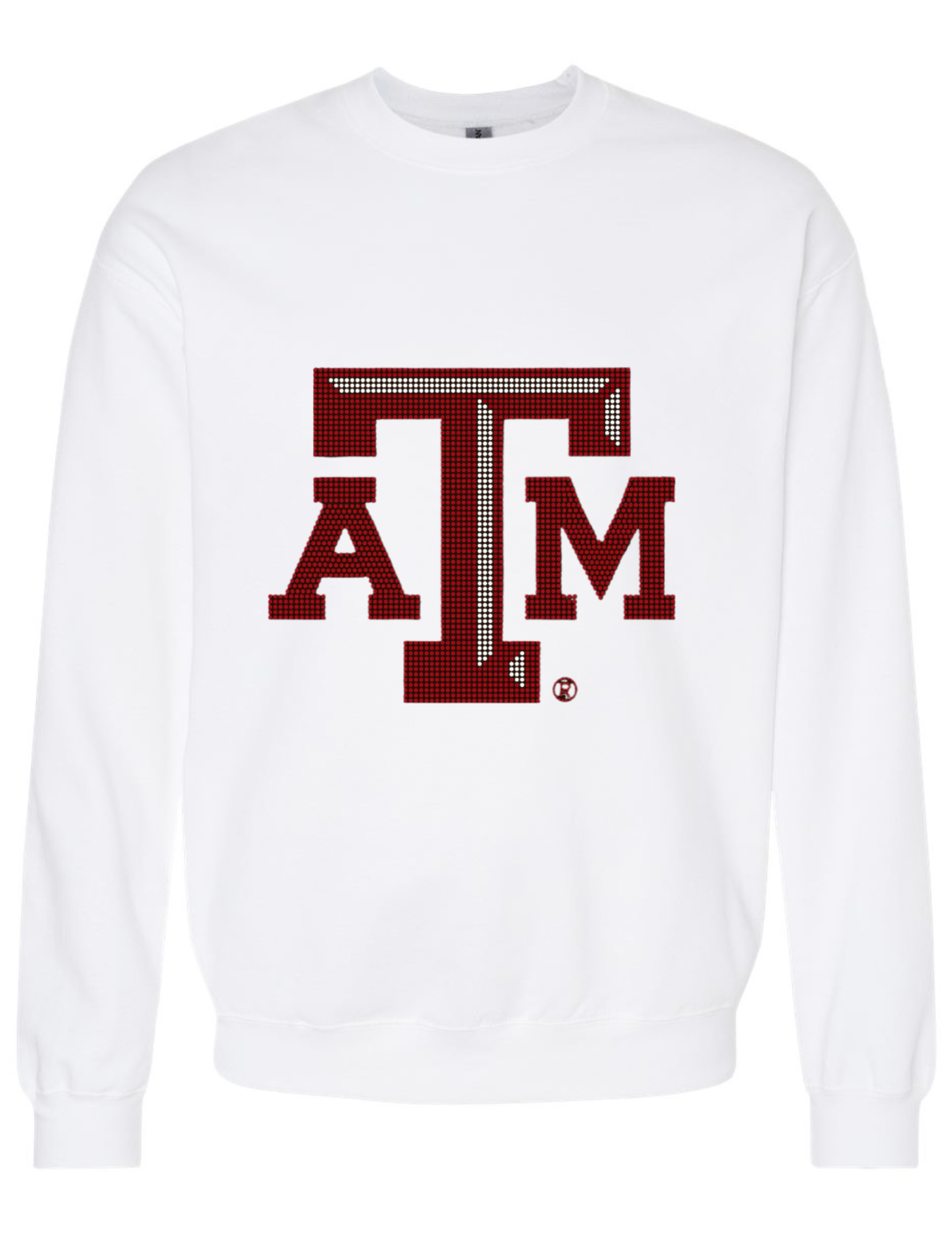 Texas A&M Logo White Crewneck Sweatshirt