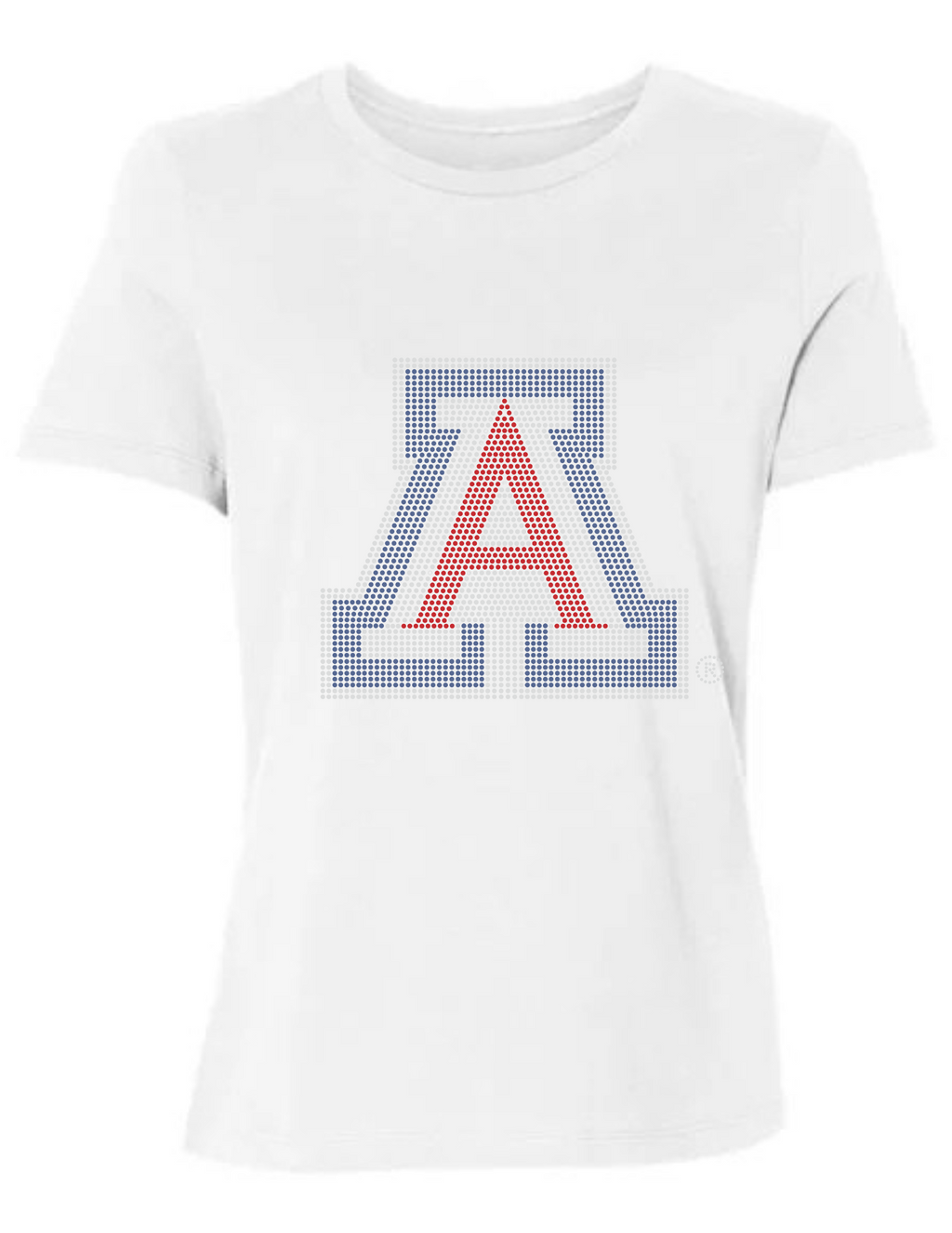 University of Arizona Block A Crewneck White Short Sleeve T-Shirt