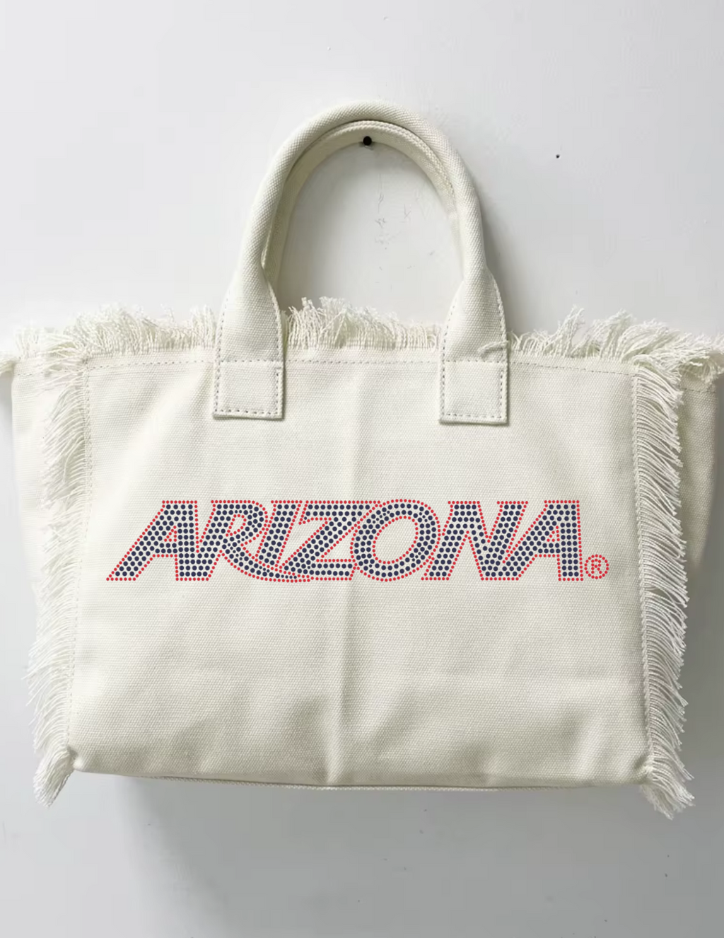 University of Arizona Blue & Red Arizona Ivory Canvas Tote Bag