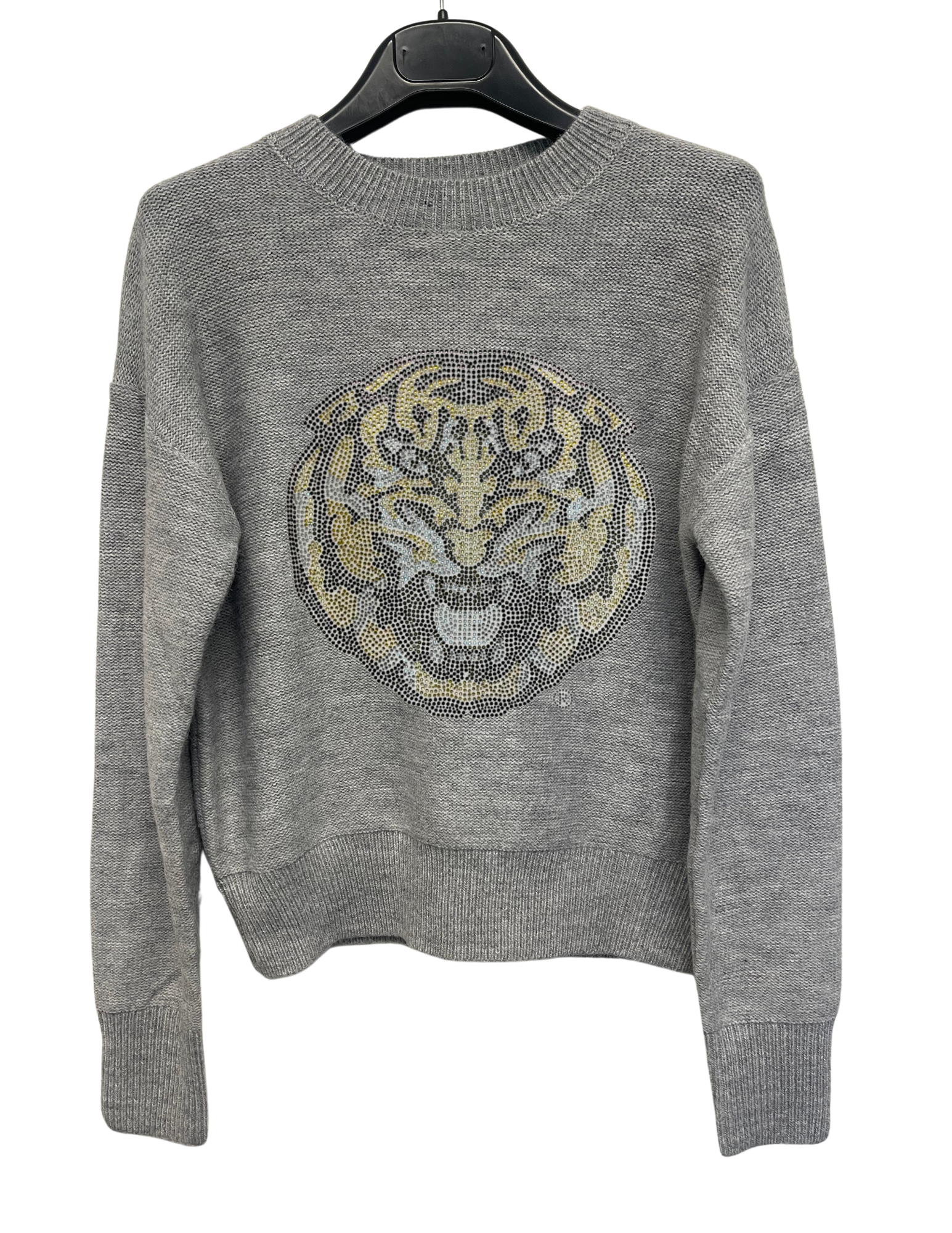 LSU Tiger Face Gray Crewneck Sweater