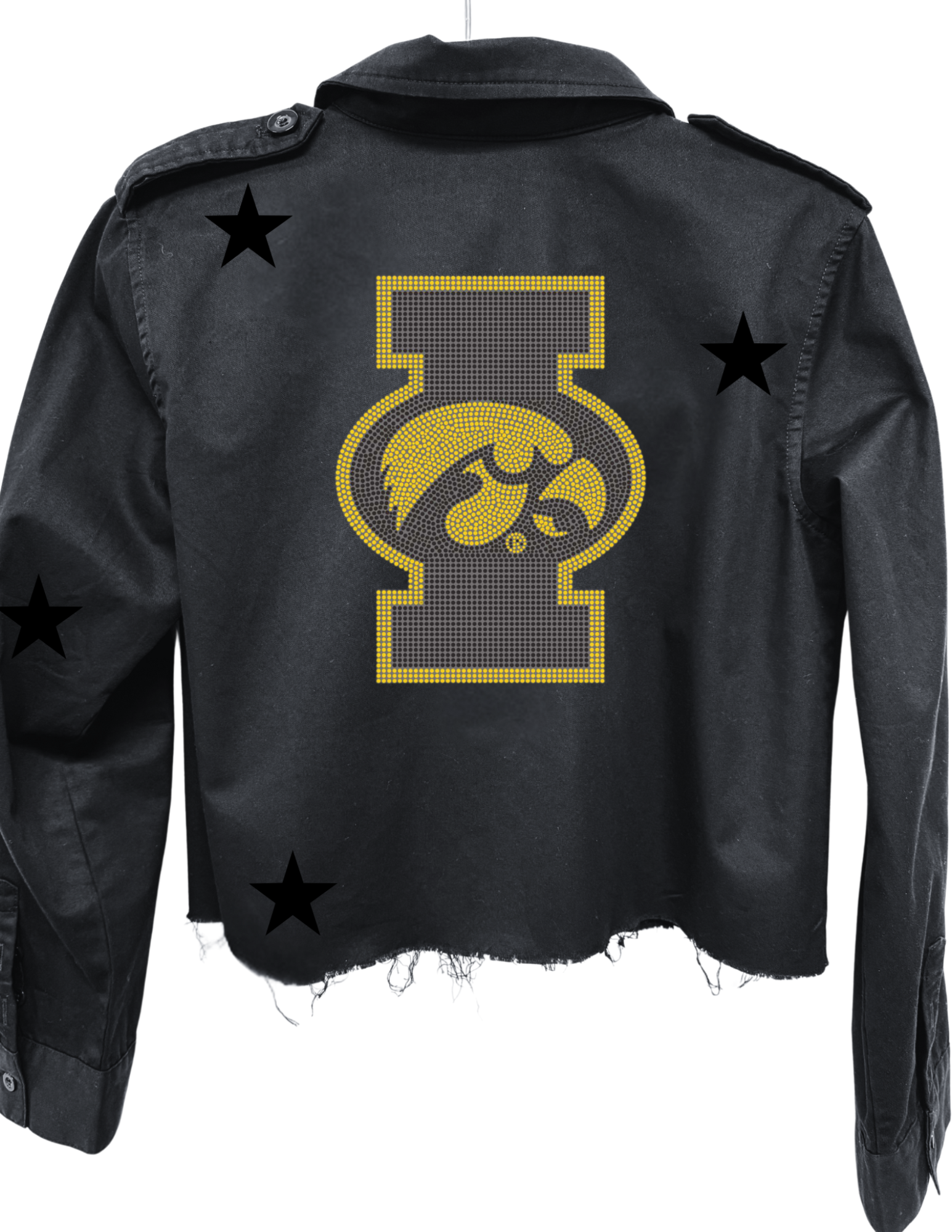 University of Iowa Block I Tigerhawk Black Shacket