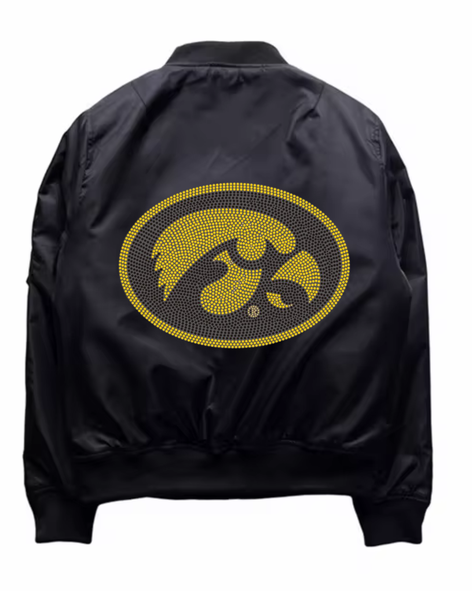 University of Iowa Oval Tigerhawk Black Bomber