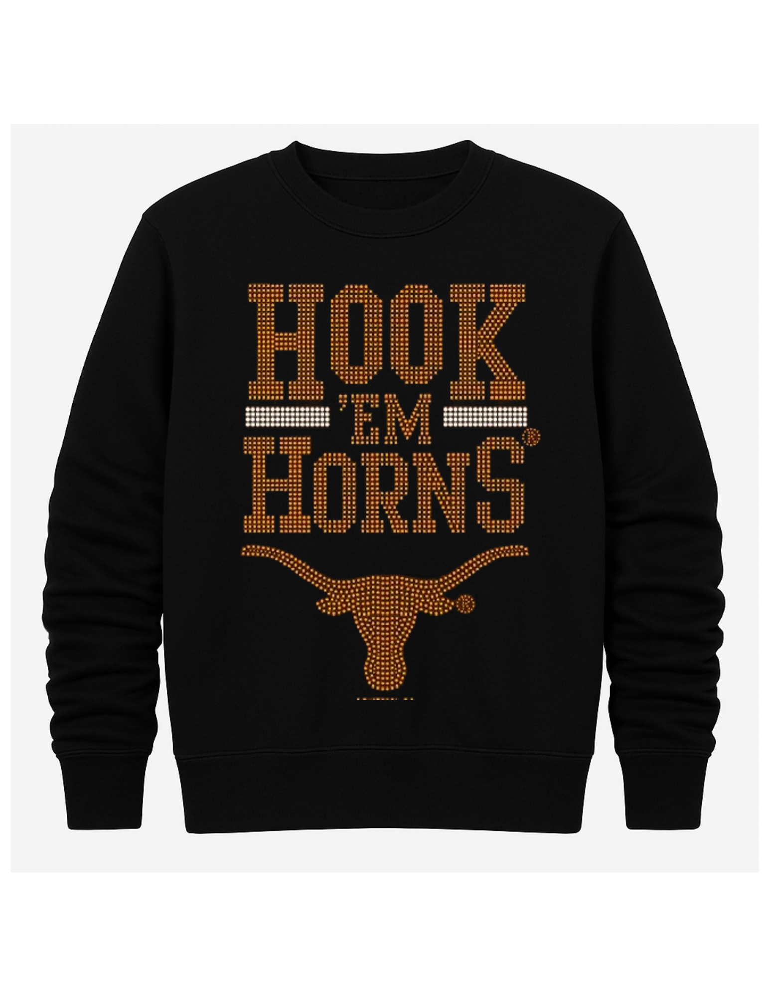 University of Texas-Austin Hook Em Horns Black Crewneck Sweatshirt