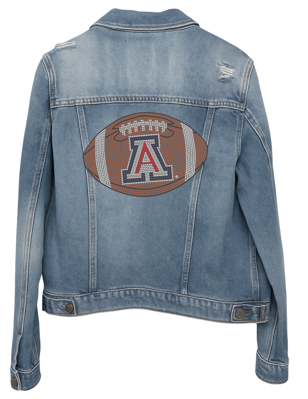 University of Arizona Football Blue Denim Jacket