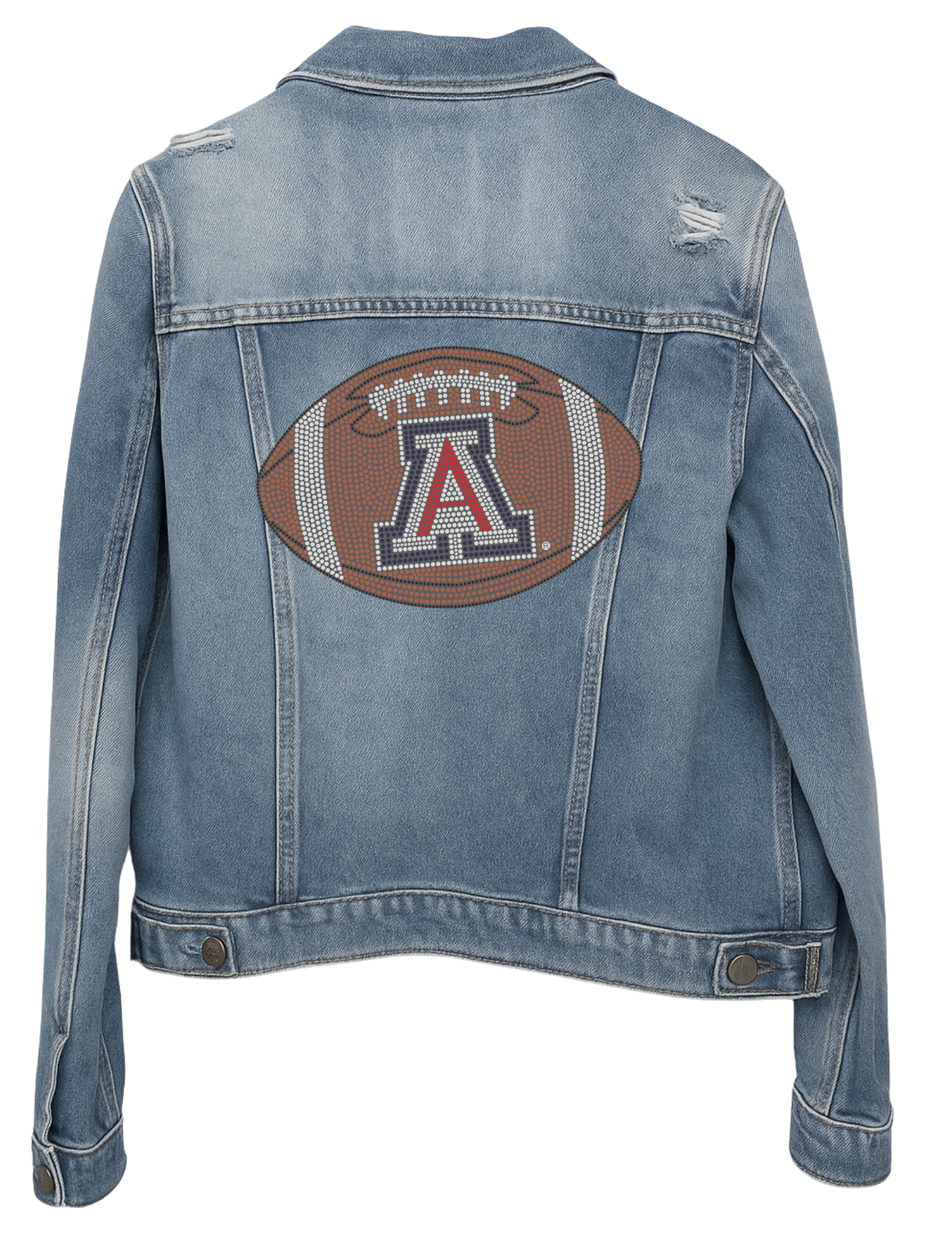 University of Arizona Football Blue Denim Jacket