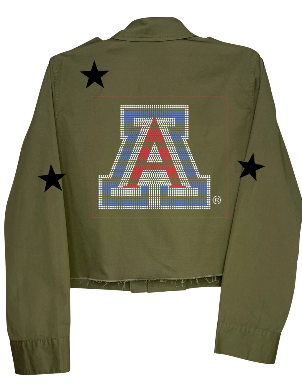 University of Arizona Block A Army Green Shacket