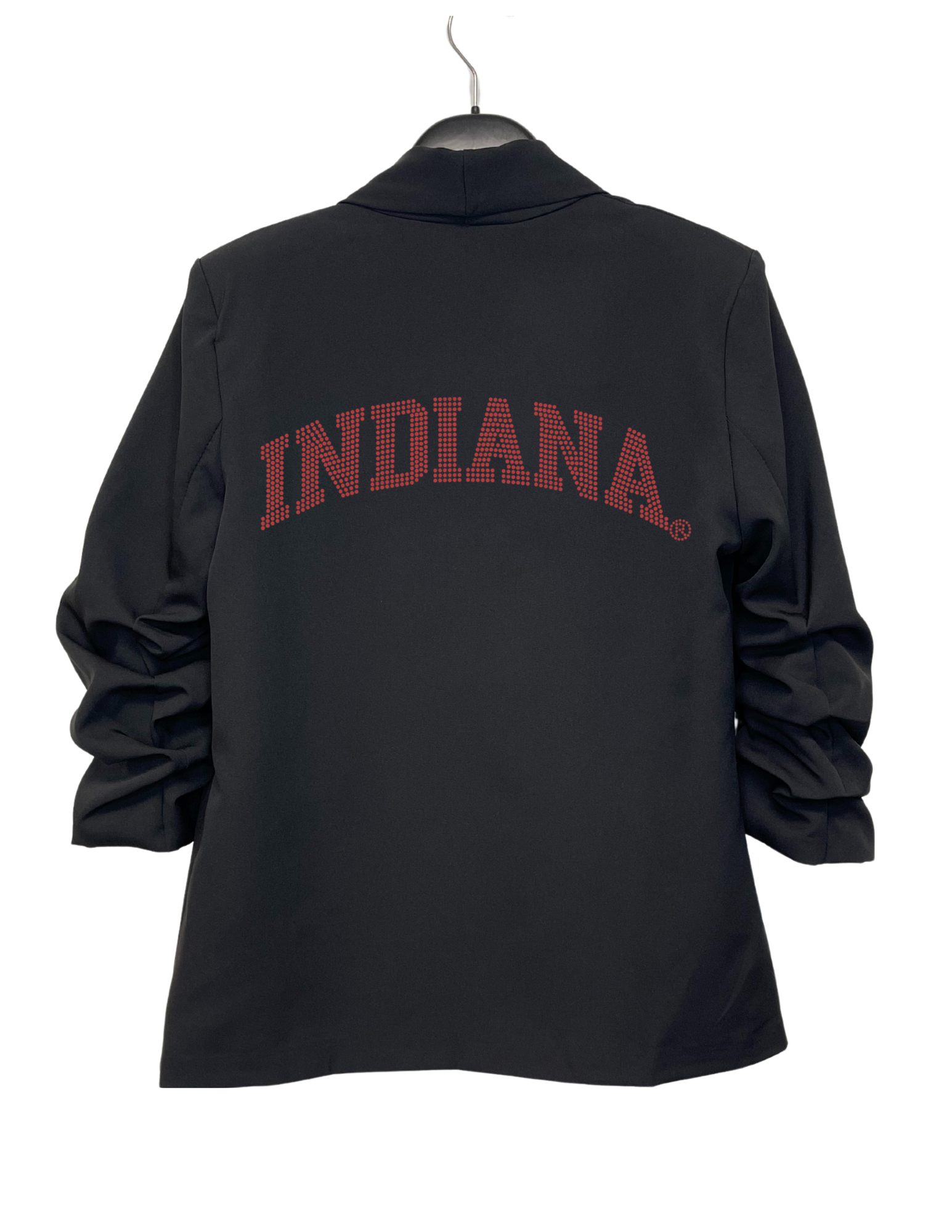 Indiana University Curve Ruched Black Blazer
