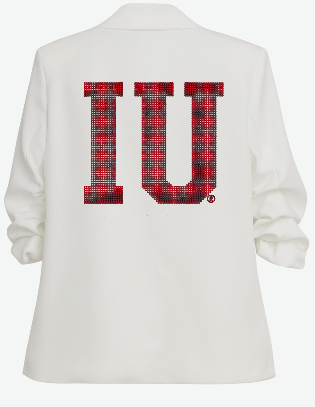 Indiana University IU Ruched White Blazer