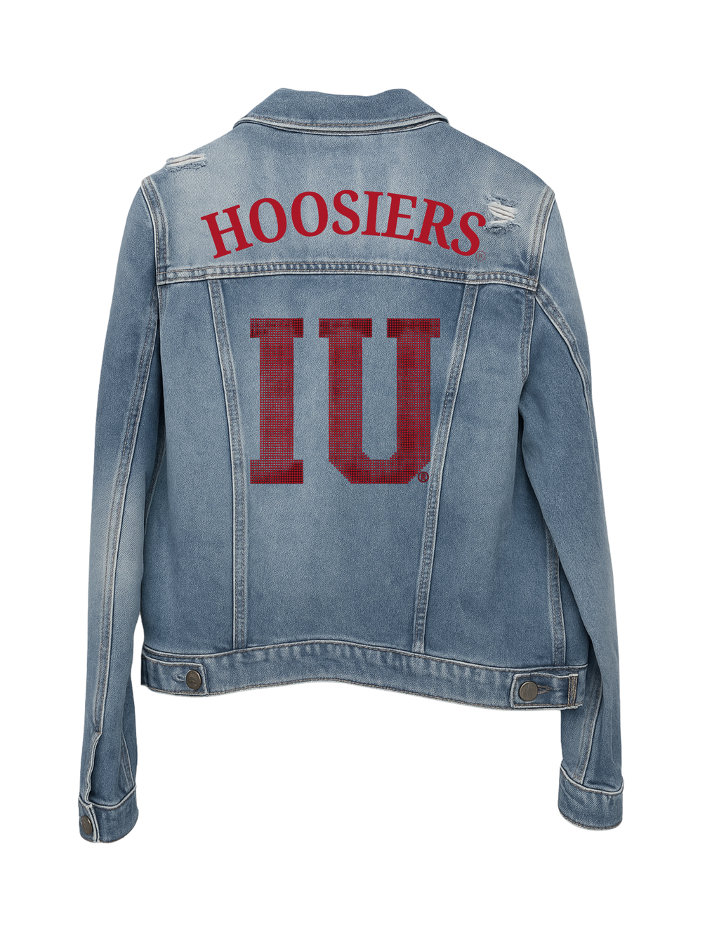 Indiana University IU Hoosiers Blue Denim Jacket