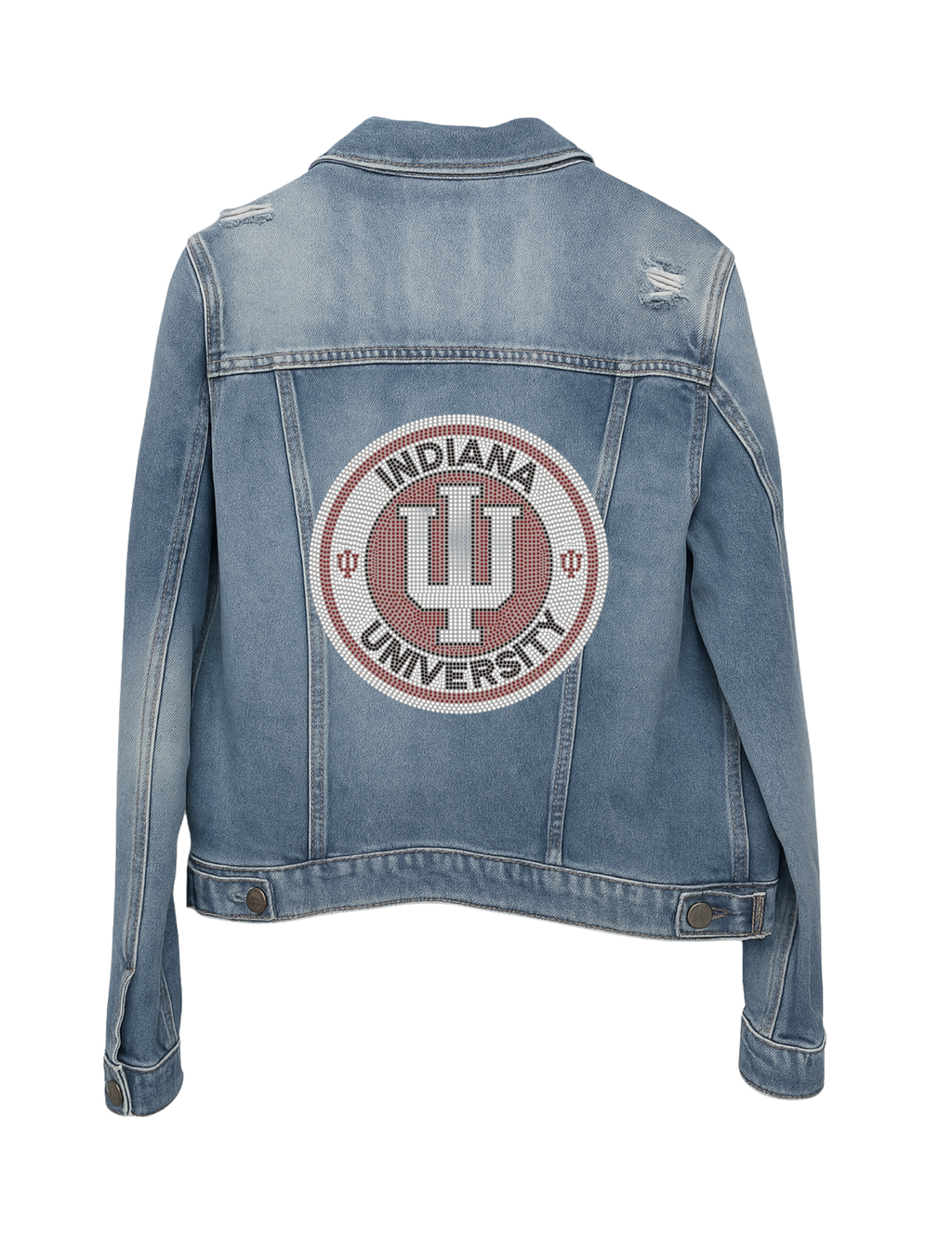 Indiana University Circle Decal Blue Denim Jacket