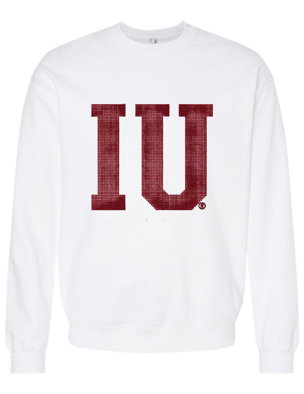Indiana University IU White Crewneck Sweatshirt