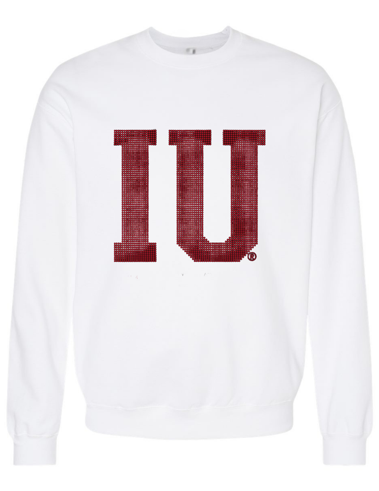 Indiana University IU White Crewneck Sweatshirt
