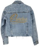 Purdue University Script Pearl Denim Jacket
