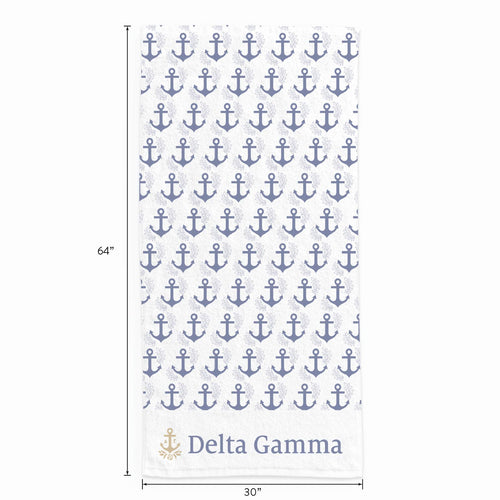 Alpha Phi Beach Towel- Lightweight Brand Design