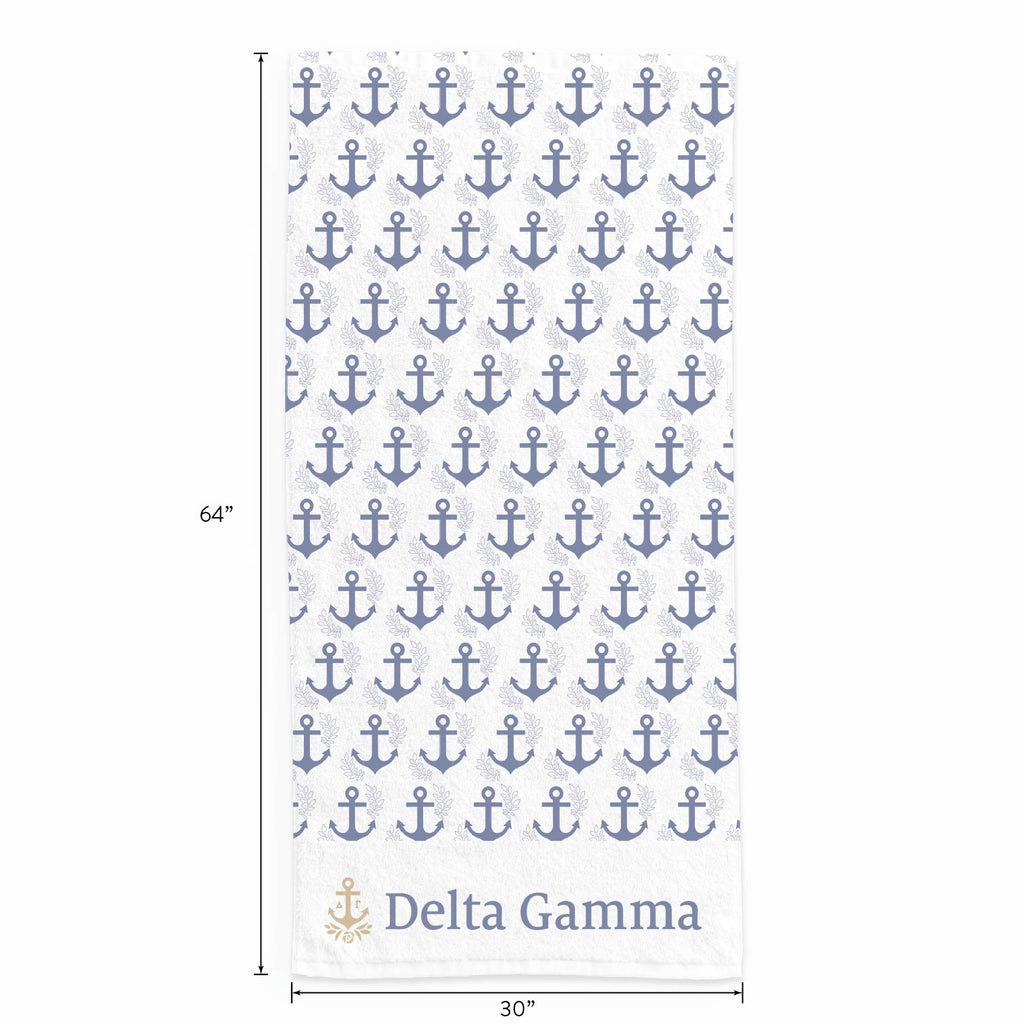 Kappa Alpha Theta Beach Towel- Lightweight Brand Design