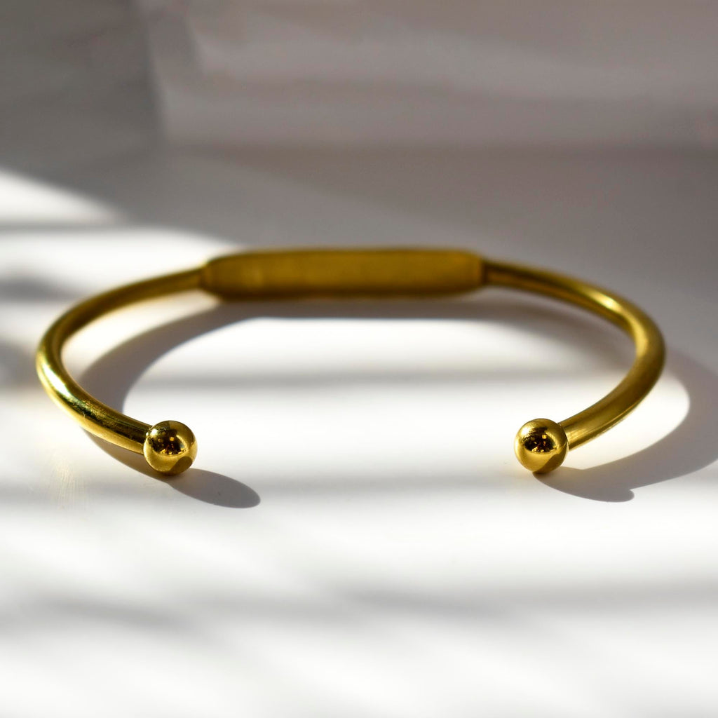 Pi Beta Phi Bracelet- Gold-Plated Bangle with Greek Letters