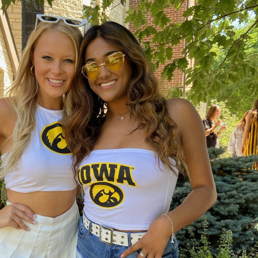 Iowa Hawkeyes White Tube Top