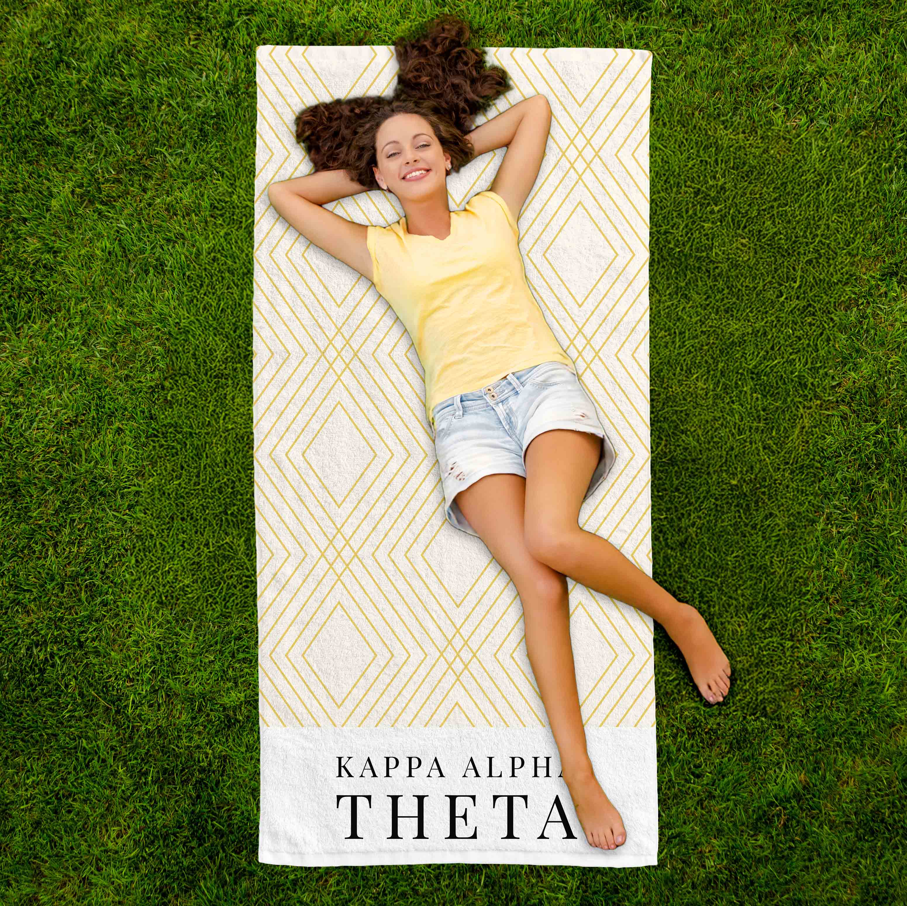 Alpha Delta Pi Beach Towel- Lightweight Brand Design