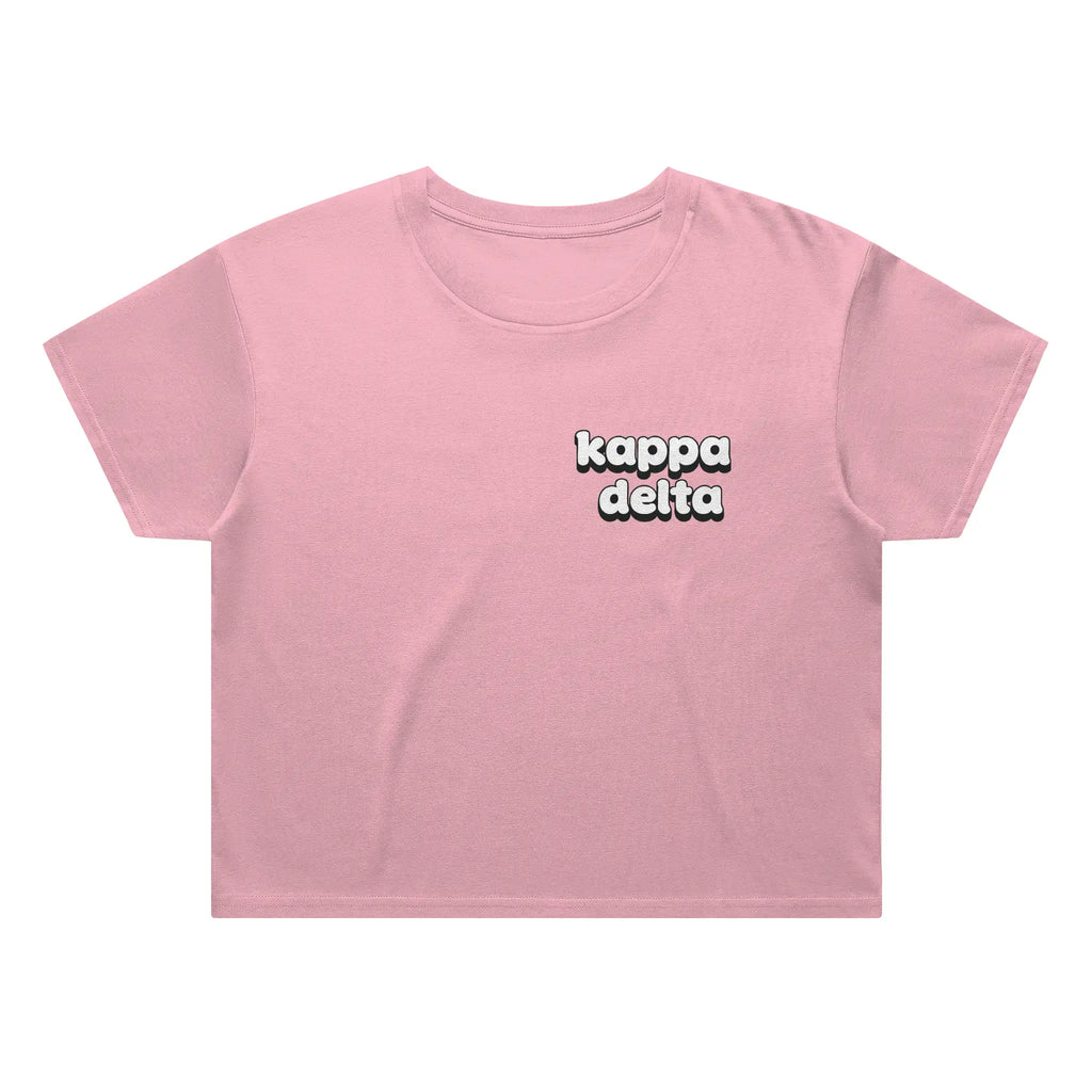 KD RETRO BUBBLE FONT- Street Crop Tee